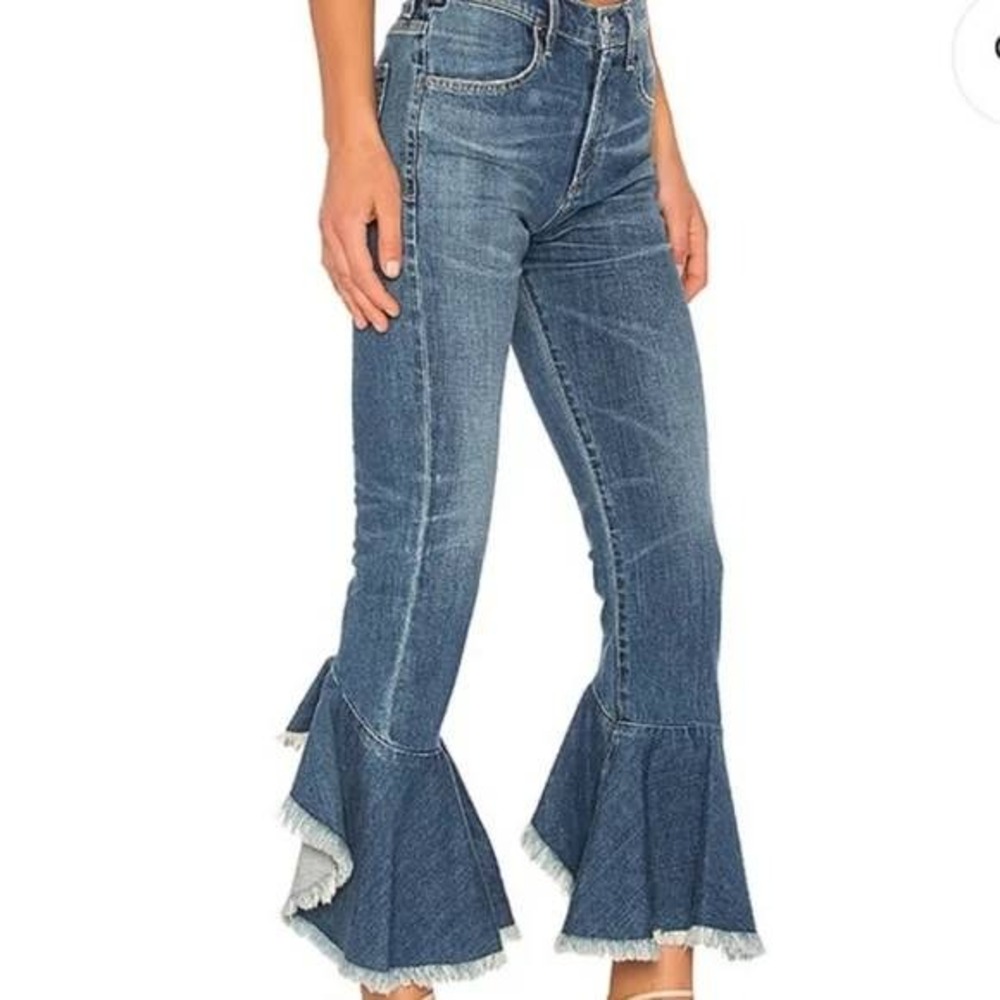Citizens‎ of Humanity Drew Flounce High Rise Crop Flare Jeans - Size 28